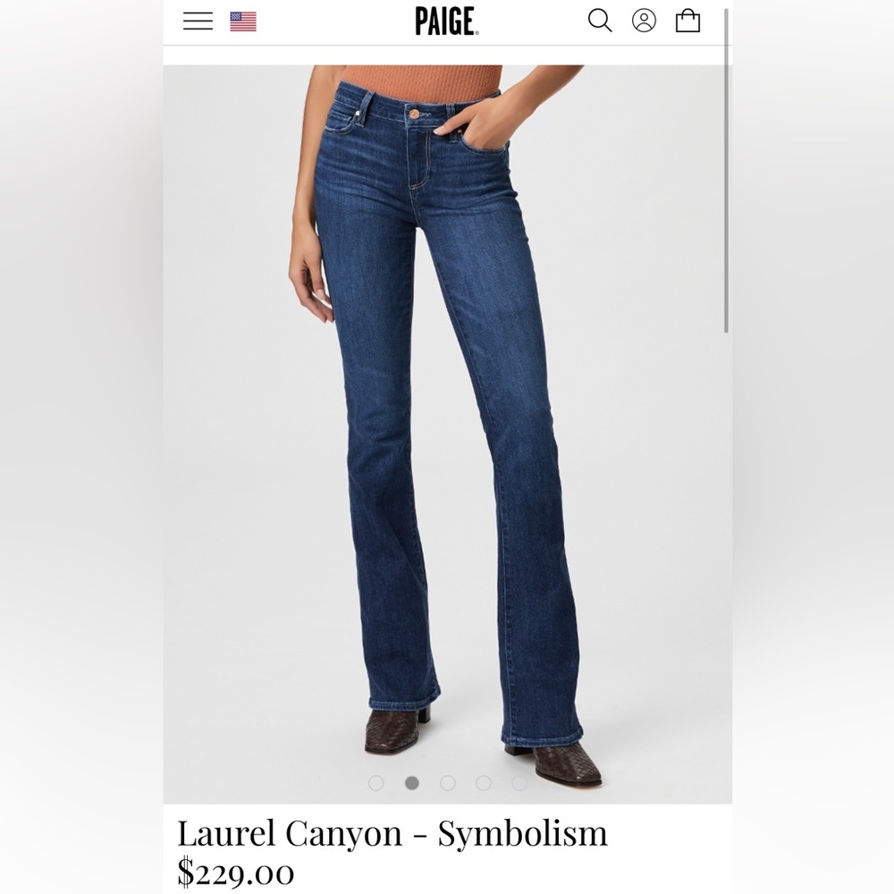 PAIGE Flare Dark Wash Jeans